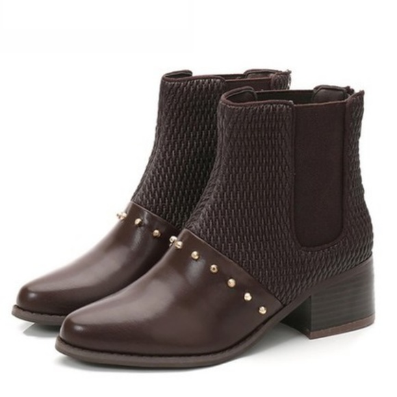 MJ Women's Stylish Coffee Booties 108-6-coffee - Picture 1 of 1